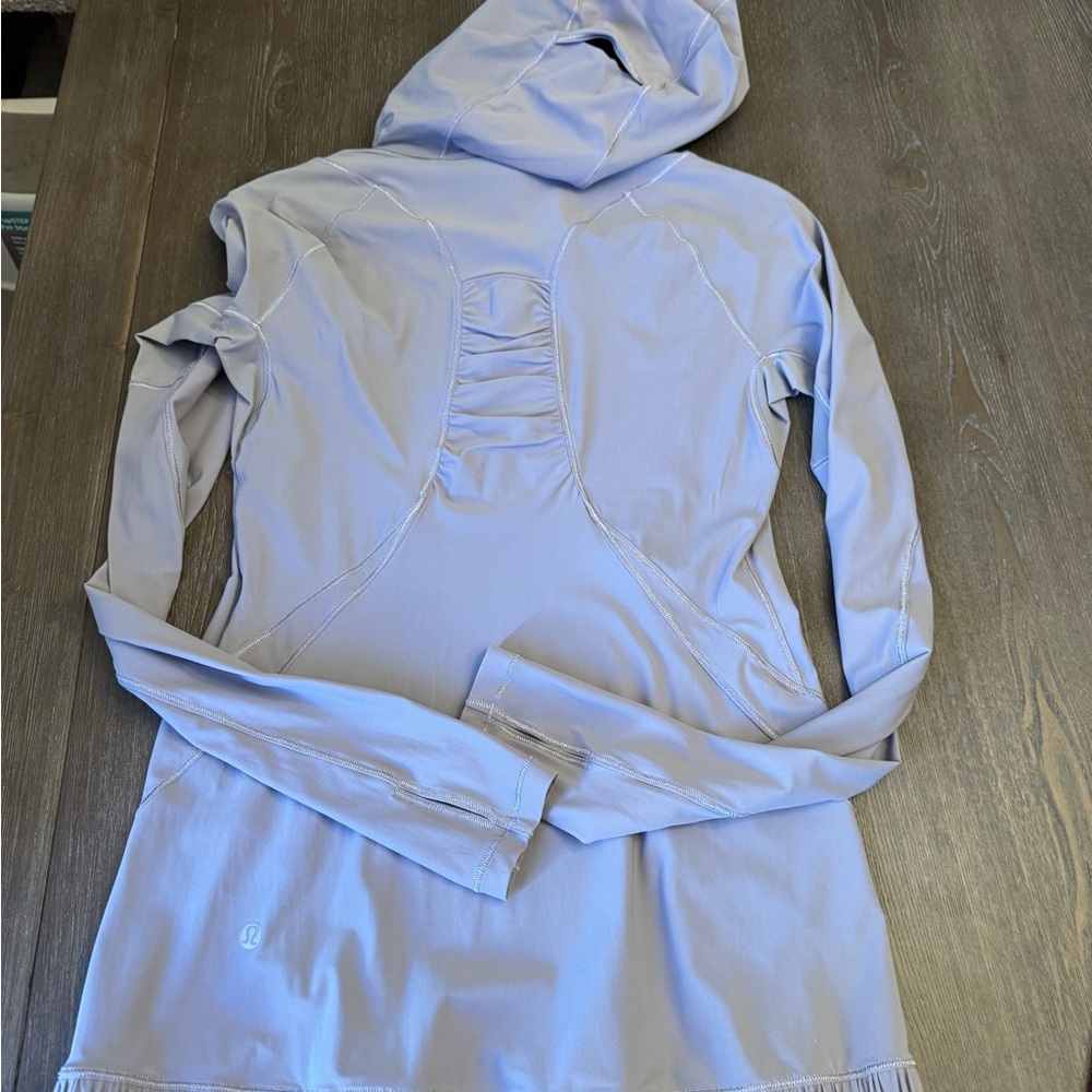 Light Blue Hooded Athletic Top